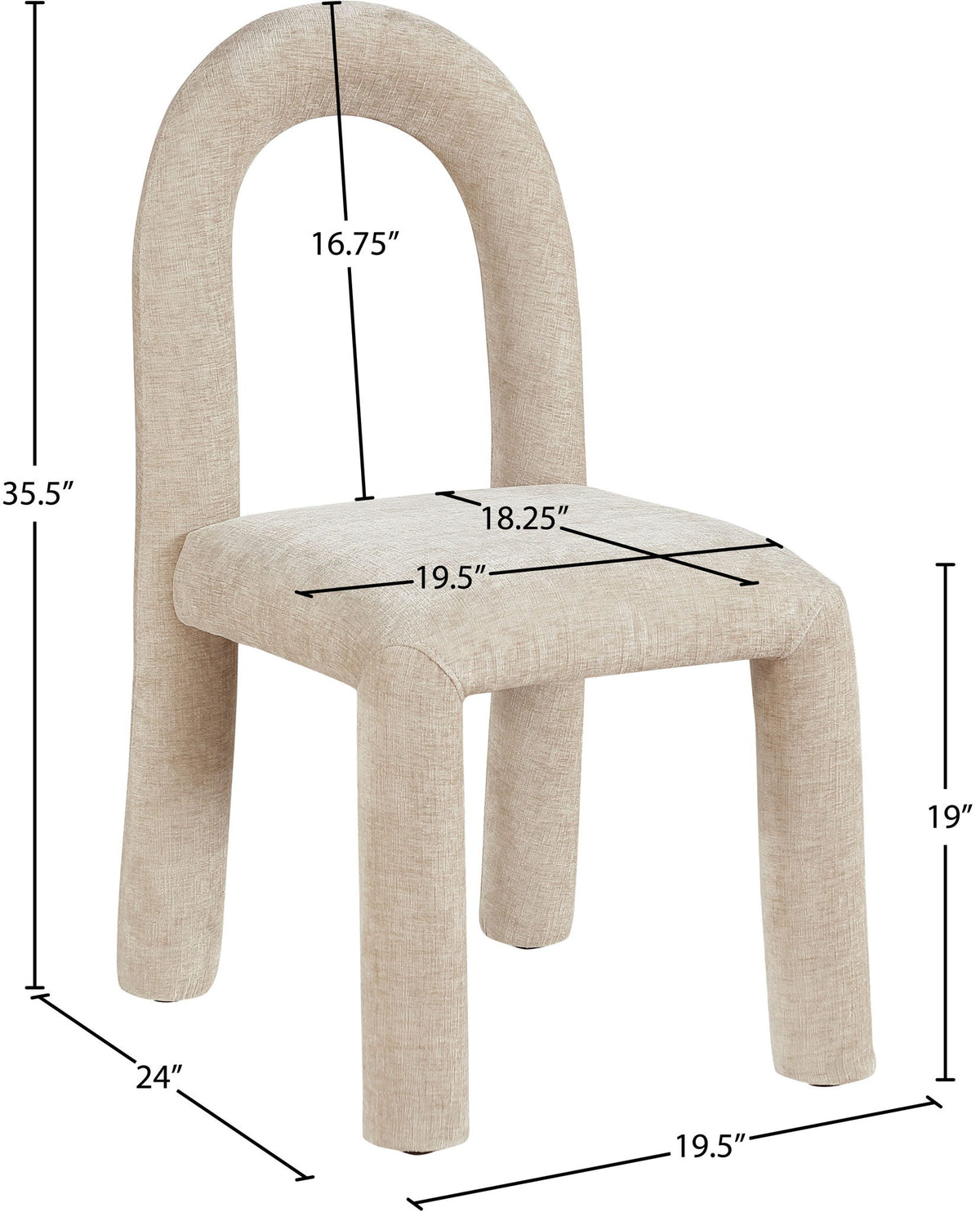Amari - Chenille Fabric Dining Chair (Set of 2)