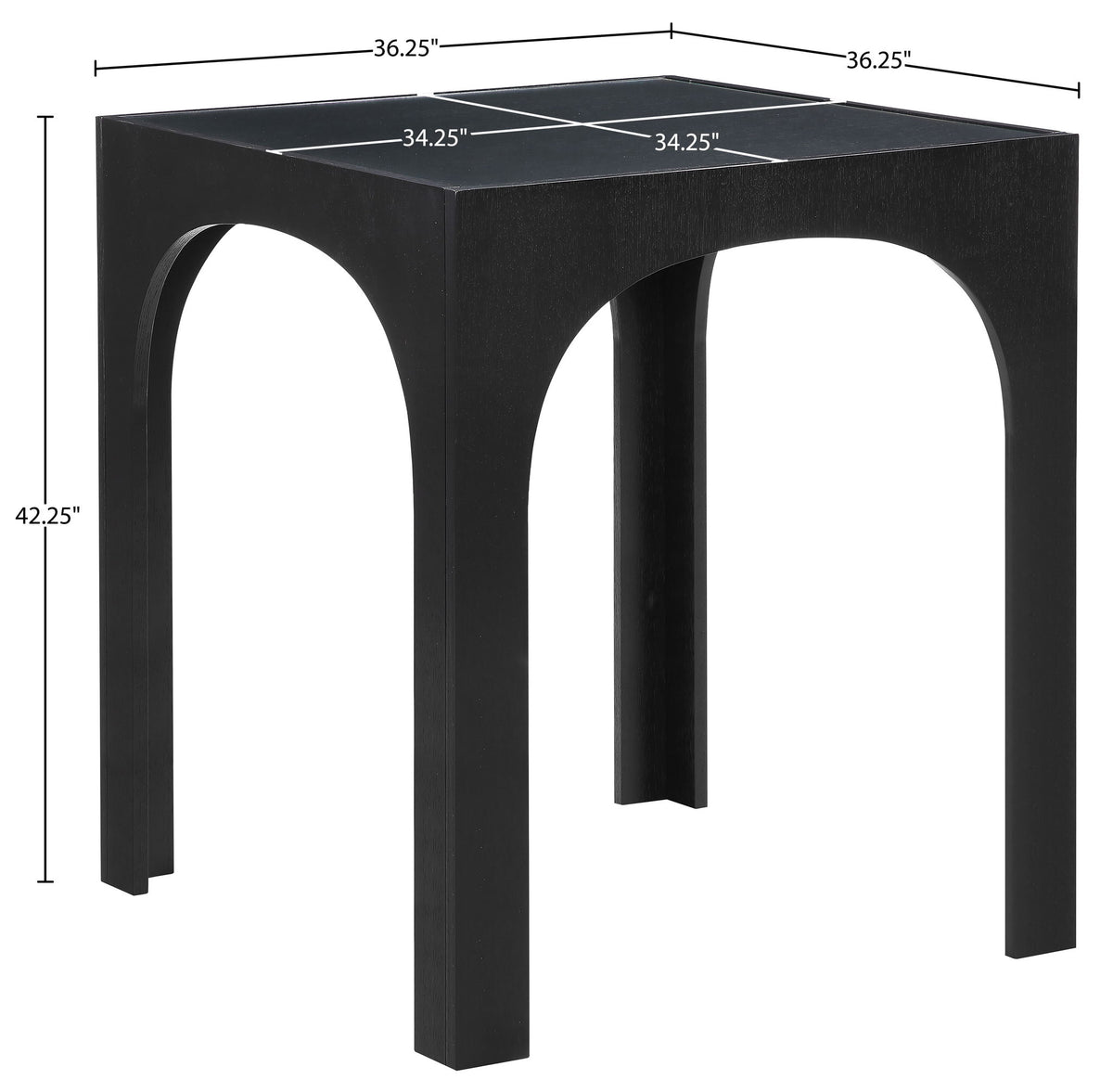Waldorf - Tempered Glass Top Table