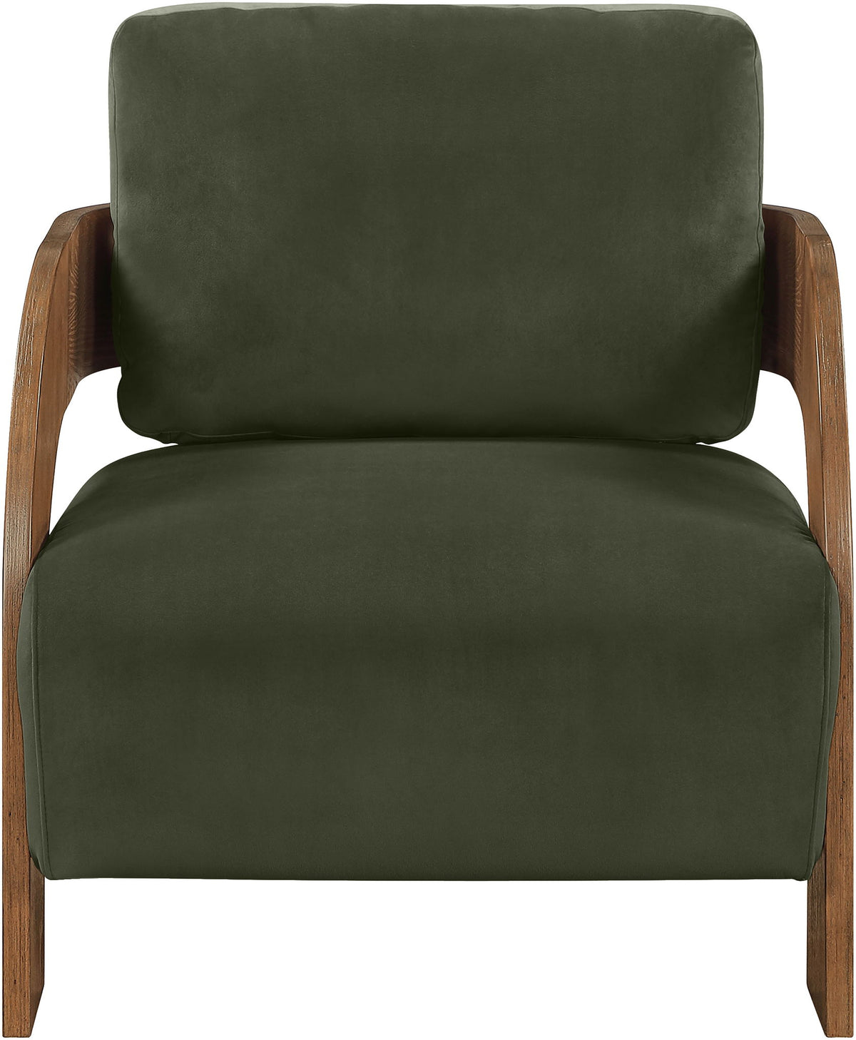 Cedra - Velvet Performance Fabric Upholstered Accent Chair - Brown Frame