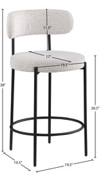 Beacon - Boucle Fabric Stool (Set of 2)