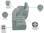 Arc - Faux Leather 4 Piece Sofa