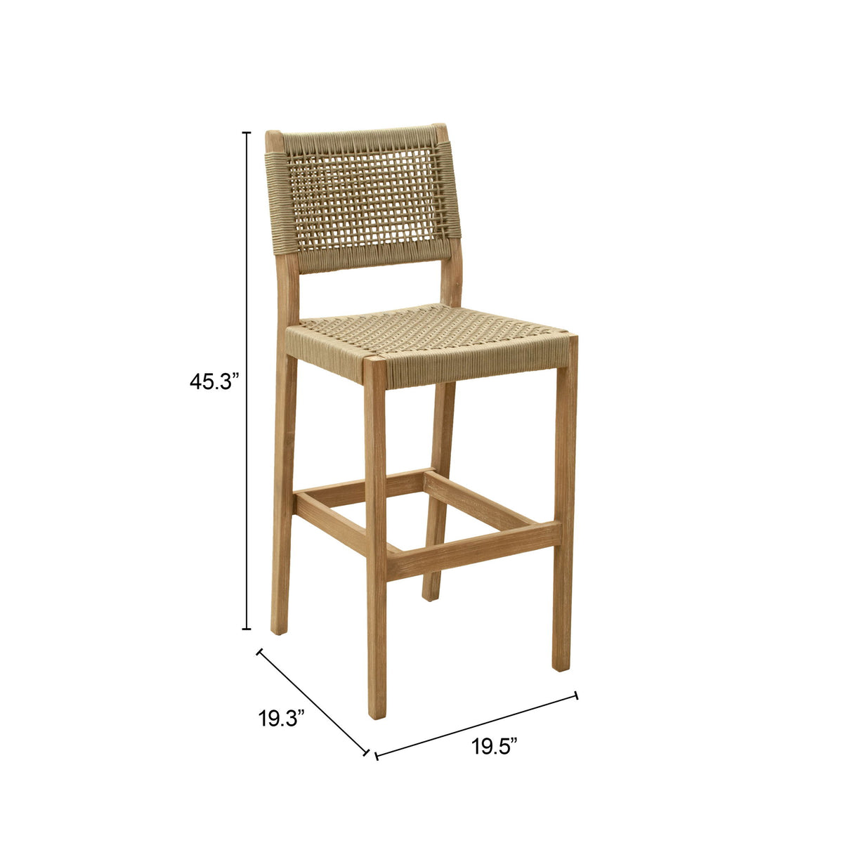 Corde - Outdoor Barstool - Beige