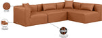 Cube - 4 Piece Modular Corner Sectional - Cognac