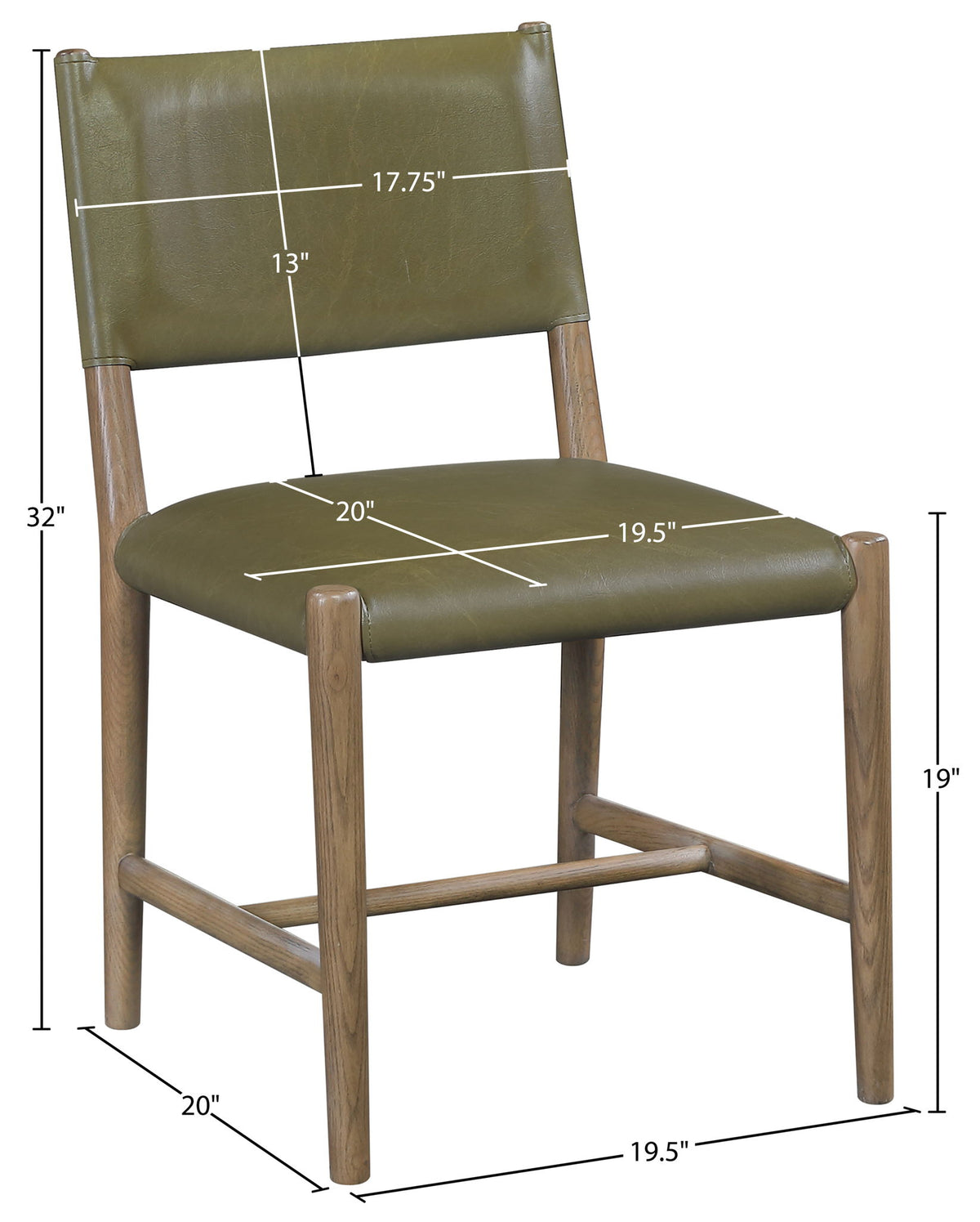 Andie - Upholstered Dining Chair (Set of 2) - Brown Base
