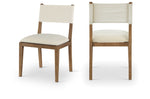 Avon - Linen Textured Performance Fabric Dining Side Chair (Set of 2)