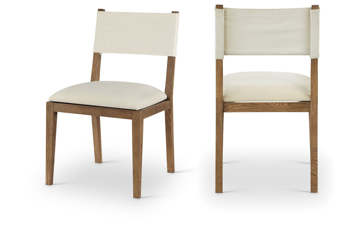 Avon - Linen Textured Performance Fabric Dining Side Chair (Set of 2)