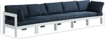 Nizuc - Outdoor Patio 5 Seat Modular Sofa With White Frame