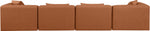 Cube - Modular 4 Piece Sofa - Cognac