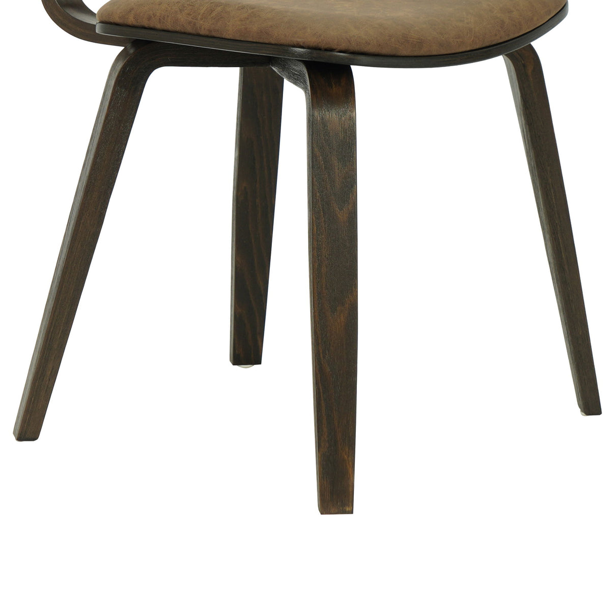 Jaguar - Curved Back Wood Dining Chair With Faux Leather Seat