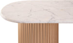 Cindra - Genuine Marble Top And Iron Base Console Table