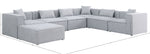 Cube - Linen 7 Piece Modular Sectional