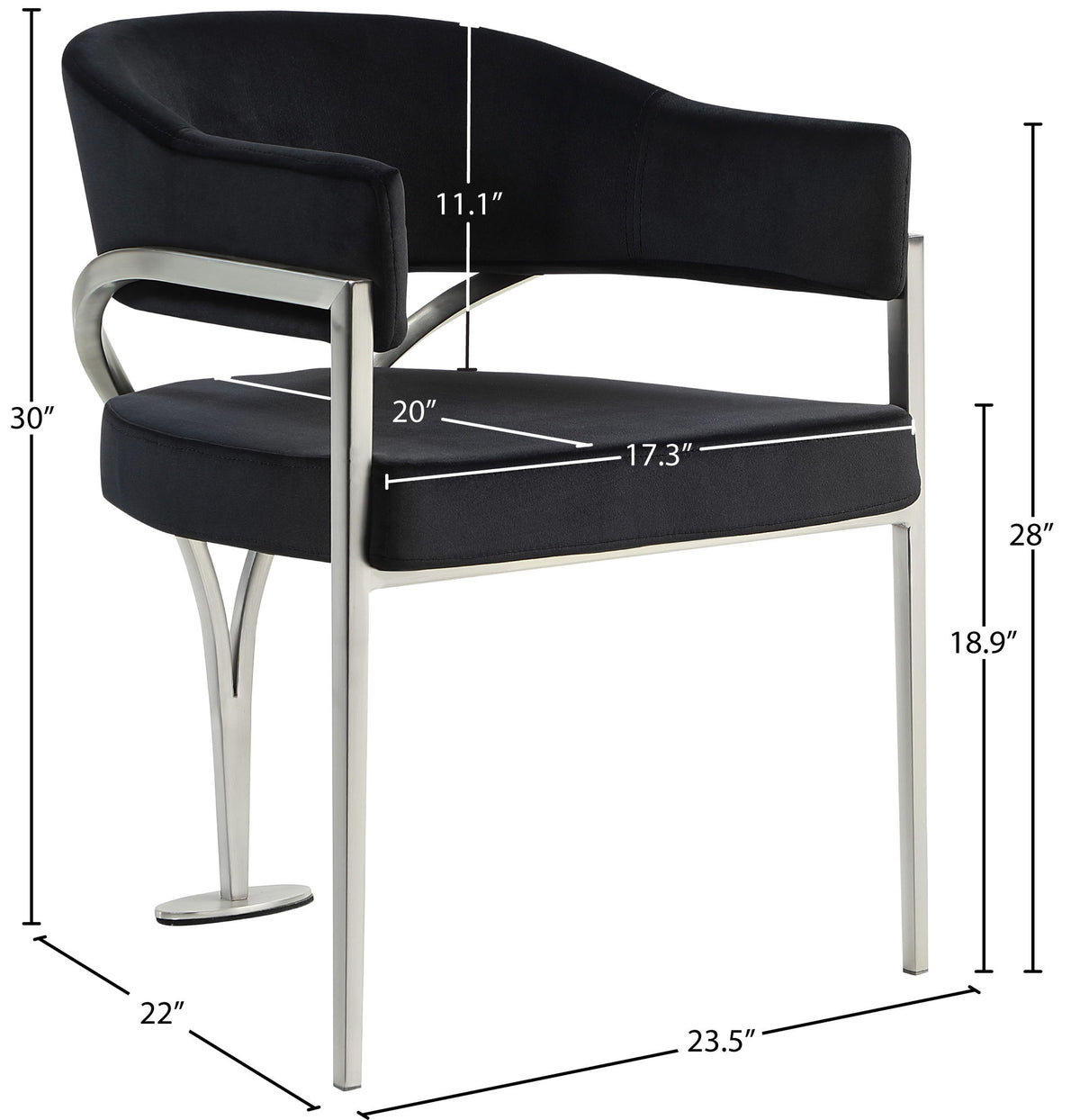 Madelyn - Dining Chair (Set of 2) - Brushed Chrome