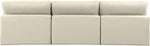 Comfy - Faux Leather Modular Armless Sofa 3 Seats