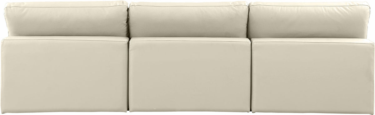 Comfy - Faux Leather Modular Armless Sofa 3 Seats