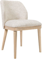 Valeo - Linen Textured Fabric Upholstered Dining Chair (Set of 2) - Painted Natural Base