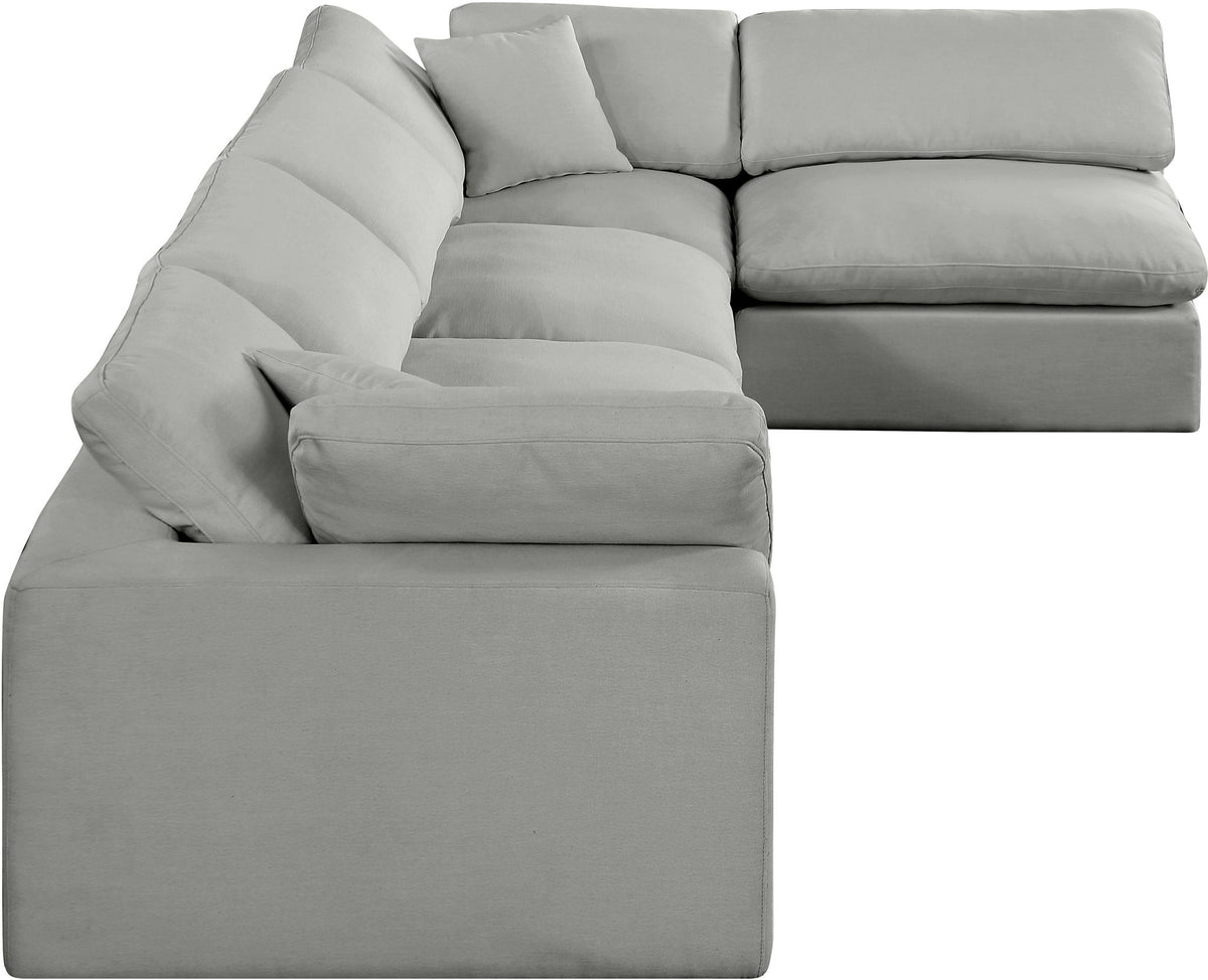 Comfy - 5 Piece Linen Modular Sectional
