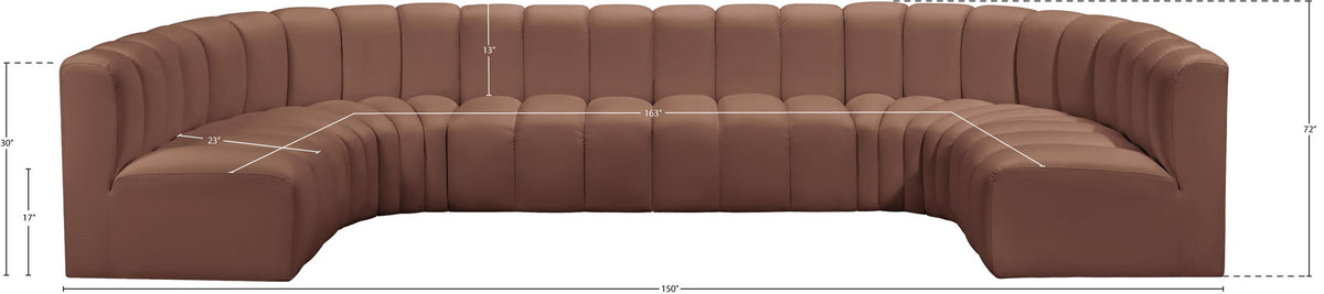 Arc - Faux Leather Modular U-Shaped Sectional