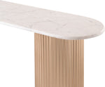 Cindra - Genuine Marble Top And Iron Base Console Table