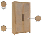 Vana - Solid Wood, Oak Veneer And Stainless Steel Storage Cabinet
