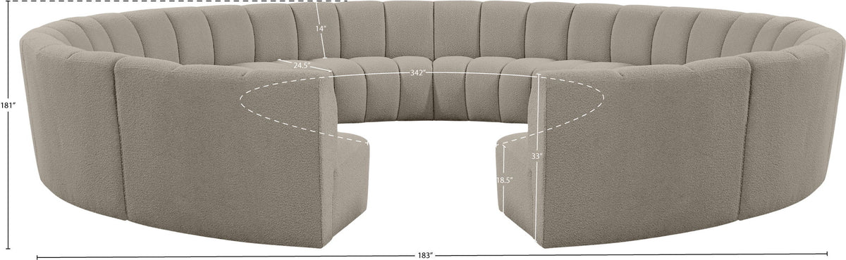 Infinity - 12 Piece Boucle Modular Sectional