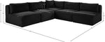 Shaggy - 5 Piece Modular Corner Armless Sectional