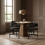 Aurum - Vegan Leather Upholstered Counter Stool With Graphite Black Base