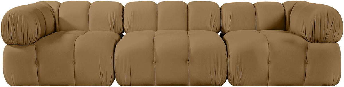 Orin - Velvet Performance Fabric Upholstered 3 Piece Modular Sofa