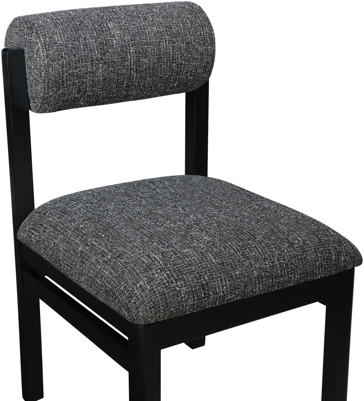 Roundhill - Fabric Dining Chair (Set of 2) - Black Frame