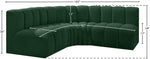 Arc - Boucle Fabric 4 Piece Corner Modular Sofa