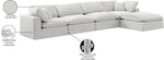 Comfy - 5 Piece Velvet Modular Sectional With Chaise