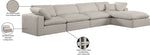Comfy - 5 Piece Linen Modular Sectional With Chaise