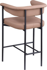Malin - Faux Leather Counter Stool (Set of 2) - Tan