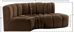Arc - Velvet 3 Piece Modular L-Shaped Sofa