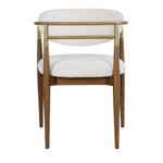 Moxie - Dining Arm Chair - Walnut / White