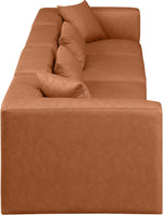 Cube - Modular 4 Piece Sofa - Cognac