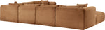 Shaggy - Fabric 7 Piece Modular U-Shaped Sectional With Ottoman