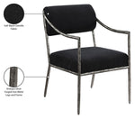 Bastille - Upholstered Dining Arm Chair (Set of 2) - Silver Frame
