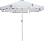 Amalfi - Aluminum Patio Umbrella - Light Brown Base / White Pole