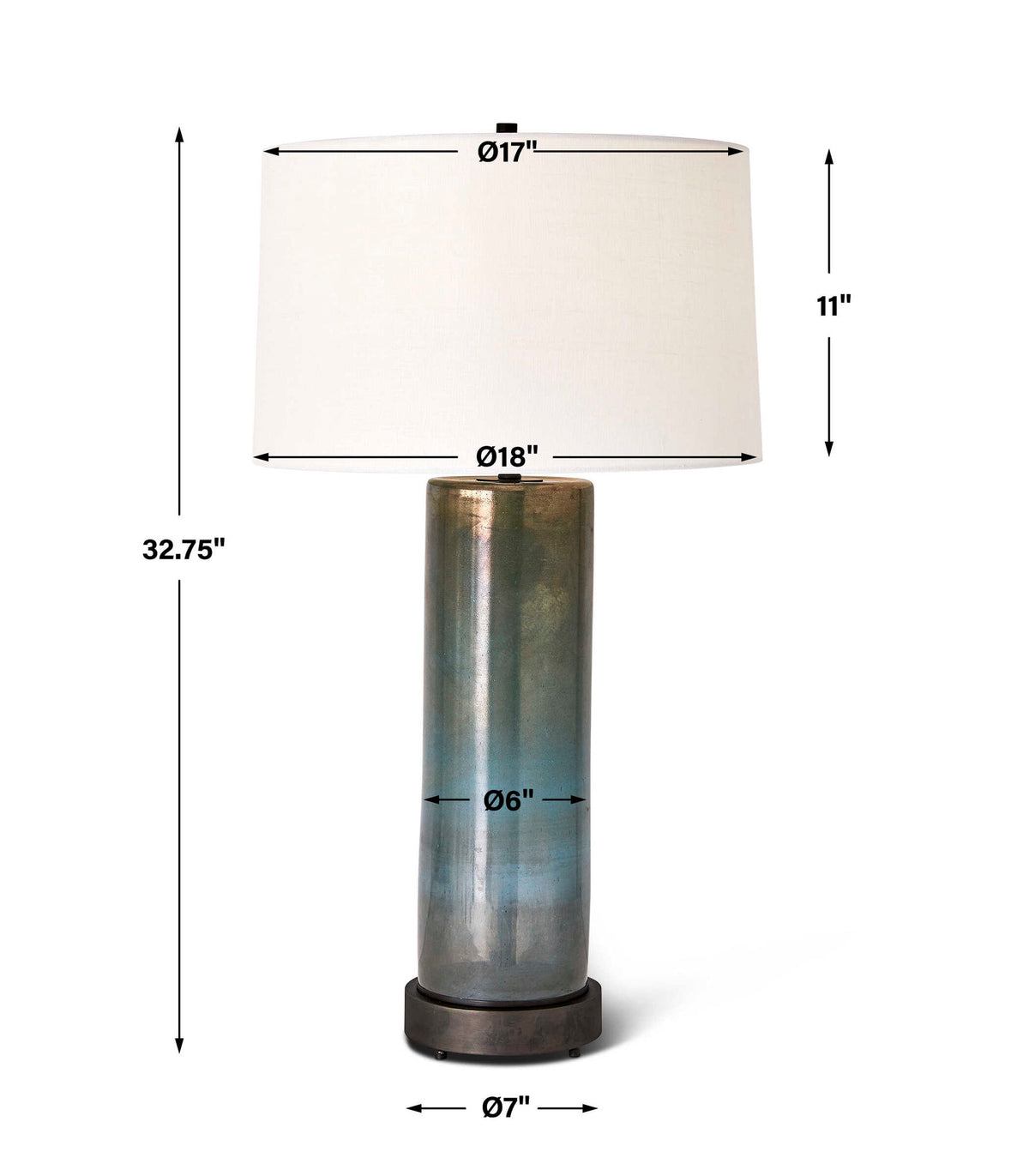 Ocean Eyes - Table Lamp - Blue / Bronze