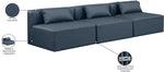 Cube - Modular 3 Seat Armless Sofa