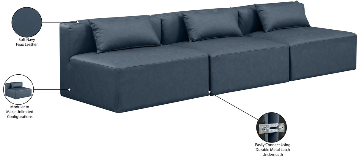 Cube - Modular 3 Seat Armless Sofa