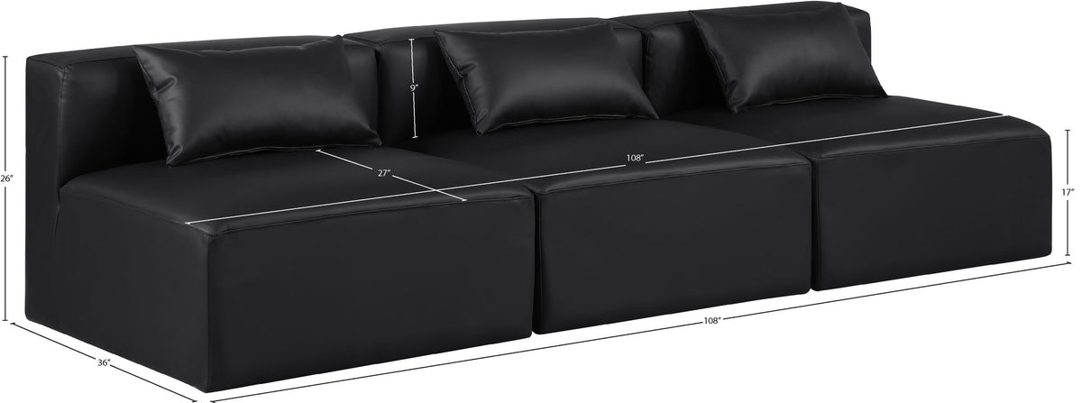 Cube - Modular 3 Seat Armless Sofa