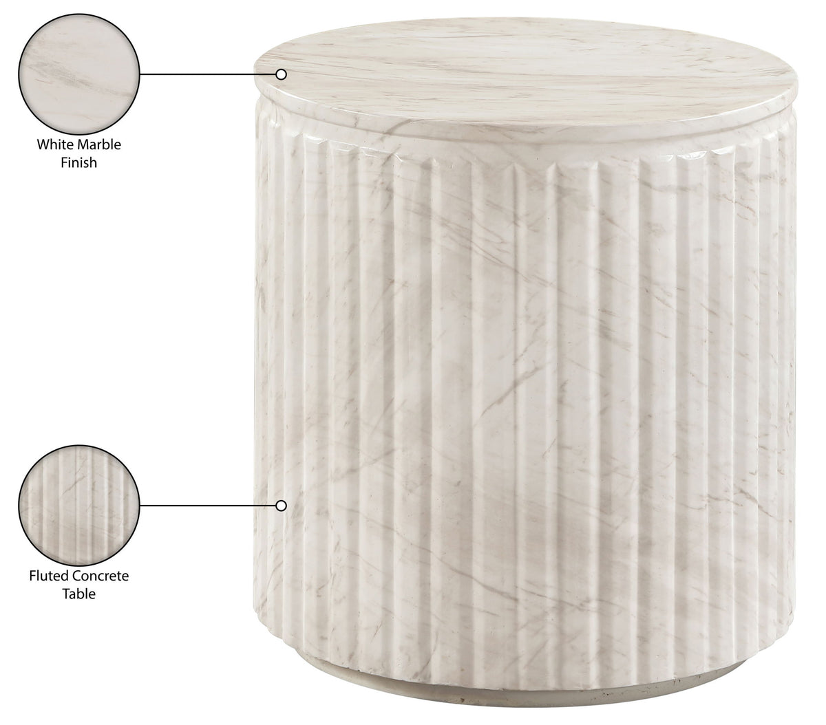 Catania - Concrete Indoor/Outdoor End Table
