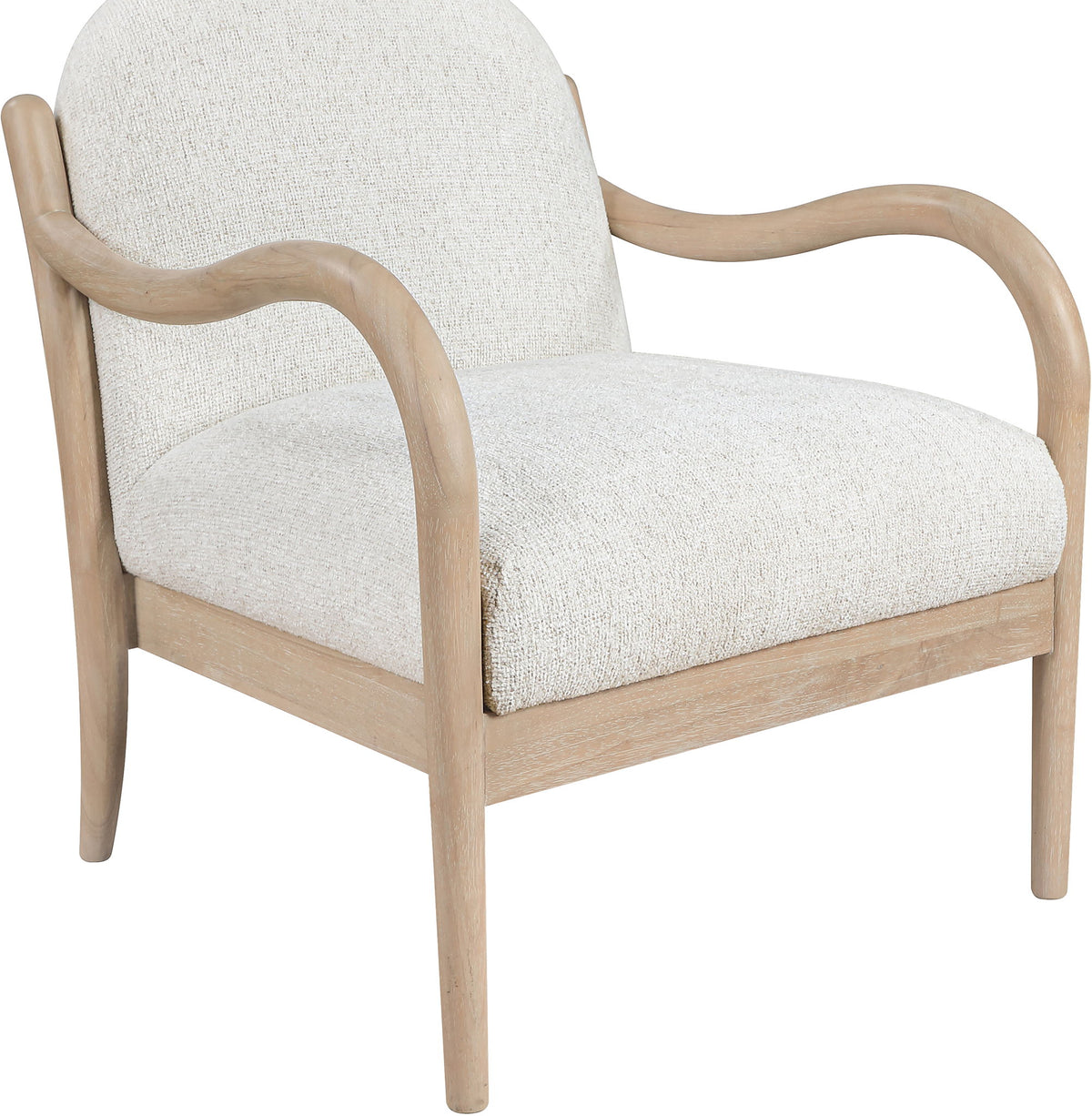 Helmsley - Performance Fabric Upholstered Accent Chair - Cream / Natural
