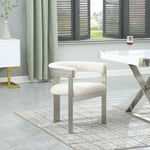 Romeo - Faux Leather Dining Chair With Silver Base (Set of 2)