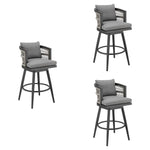 Zella - Outdoor Patio Swivel Bar Stool Set