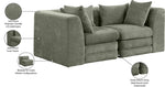 Stellar - 2 Piece 76" Upholstered Modular Loveseat