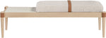 Nara - Linen Textured Fabric Upholstered Bench - Painted Natural