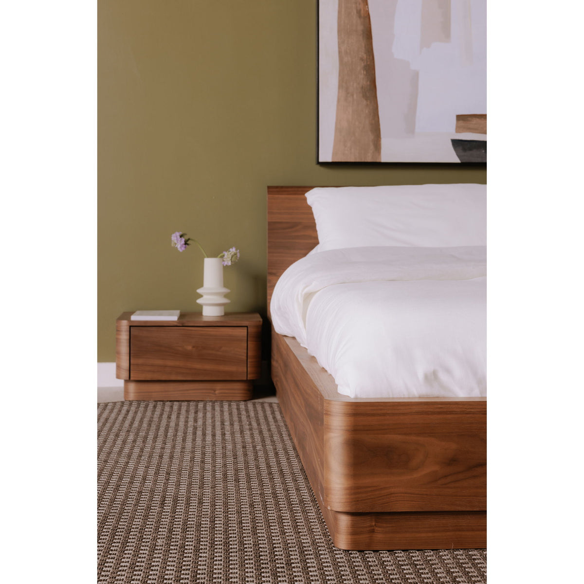 Round Off - Nightstand - Walnut