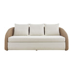 Pavilion - Metal Outdoor Sofa With Cushions - Natural / Boucle White